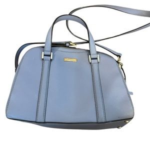 Kate Spade periwinkle blue leather satchel purse
